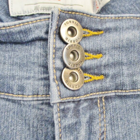 Torrid Women's Jegging Jeans, Dark Blue, Stretch, Size 20R - Picture 3 of 13